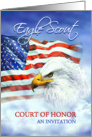 Eagle Scout Court of Honor Invitation, Eagle and American Flag card