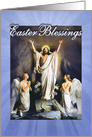 Easter Blessings, Happy Easter, Jesus & Angels at the Resurrection card