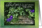 Thank You for Sympathy, Ivy and Rock, Custom Front Add Name card