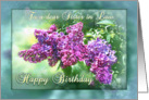 Happy Birthday Sister in Law, Purple Lilac Garden card