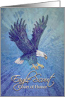 Eagle Scout Court of Honor Invitation, Indigo Eagle with Rays card
