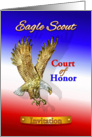 Eagle Scout Court of Honor Invitation, Golden Eagle with Brass Label card