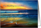 Wedding Canceled, Sunset at Beach, Apology for Cancellation card
