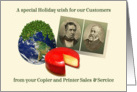 Peas on Earth to Customers from Copier & Printer Business card