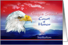 Eagle Scout Court of Honor Invitation, Eagle & Patriotic Sunrise card