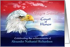 Eagle Scout Court of Honor Invitation, Eagle & Sunrise Custom Front card
