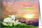 Easter Blessings to Grandmother Lamb & Easter Lilies at Sunrise card