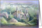 Happy Birthday to Daughter, House & Garden with Flowering Trees card