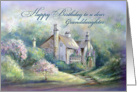 Happy Birthday to Granddaughter, House & Flowering Garden card