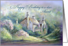 Happy Birthday to my Aunt, Country House & Flowering Garden card