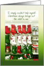 Merry Christmas, Poop Face LOL Humorous Christmas Stockings card