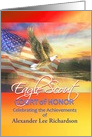 Eagle Scout Invitation, Patriotic Eagle at Sunrise with American Flag card