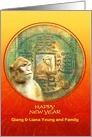 Chinese New Year of the Monkey, Coins and Monkeys Custom Name card