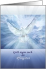 Pfingsten Pentecost Dove in German, Gott Segne euch an Pfingsten card