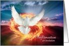 Confirmation Invitation, Blessing of the Holy Spirit, Dove & Flames card