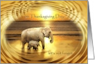 Happy Thanksgiving Elephants Never Forget Be Thankful Elephants card