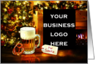 Leave a Beer & Pretzel for Santa Custom Christmas Card for Brewery card