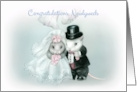 Congratulations Newlyweds Bride and Groom Mice Mouse Spouses card