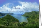 Thank You for Sympathy South Pacific Island Sympathy Thank You card
