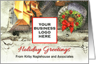 Christmas Greetings from Excavating Contractor, Custom Add Logo card