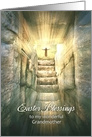 To Grandmother Easter Blessings, Empty Tomb with Jesus Silhouette card