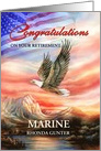 Congratulations on Retirement Patriotic for Marine or Custom Front card