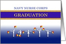 Navy Nurse Corps Graduation Party Invitation with Semaphore Flags card