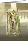 Hawaiian Lei Day King Kamehameha Statue Draped with Leis card