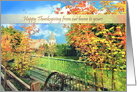 Happy Thanksgiving from our Home, Fall Foliage and Farmhouse card