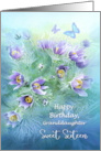 Sweet Sixteen to Granddaughter Happy 16th Birthday Flower card