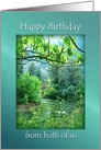 Happy Birthday from Both of Us, River Scene in Leavenworth WA card