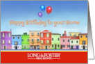 Long and Foster Logo Happy Birthday to House from Realtor card