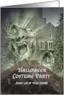 Halloween Costume Party Invitation with Screaming Gargoyle card