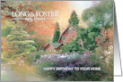 Long and Foster Happy Birthday to Home with House and Garden card