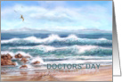 Doctors’ Day Seascape with Waves and Seagulls card
