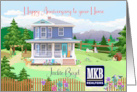 Happy Home Anniversary for Jackie Boyd MKB Realtors card