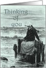 Thinking of You Across the Miles, Girl on Pier card