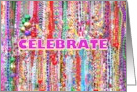 Mardi Gras Baubles and Beads Celebrate Happy Mardi Gras card