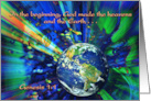 Happy Earth Day Genesis Galaxy of Color In the Beginning God card