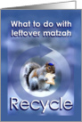 Happy Passover Squirrel, Recycling Leftover Passover Matzah card