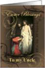 Easter Blessings to Uncle, Jesus is Risen card