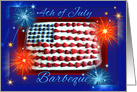 Invitation 4th of July Barbeque, Cake and Fireworks Party Invitation card