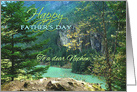 Father’s Day for Nephew, Beautiful Aqua Lake Diablo in Washington card