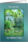 Happy Father’s Day for our Son River Scene and Forest to Son card