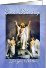 Happy Easter Mother, Easter Blessings to Mother, Jesus and Angels card