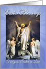 Happy Easter Sister in Law, Easter Blessings, Jesus and Angels card