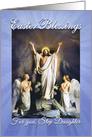 Happy Easter Step Daughter, Easter Blessings, Jesus and Angels card