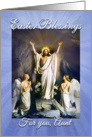 Happy Easter to Aunt, Easter Blessings, Jesus and Angels card