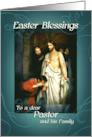 Pastor and His Family Happy Easter Blessings Resurrection of Jesus card