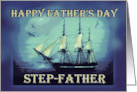 To Step-Father on Father’s Day with Tall Sailing Ship card